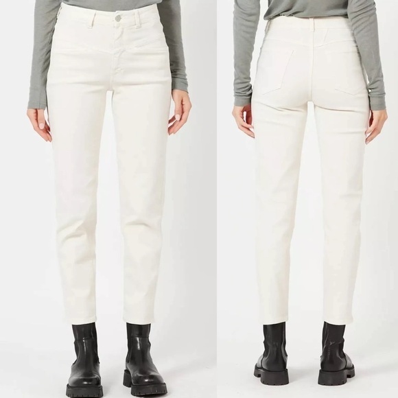 CLOSED Pedal Pusher White High Rise Straight Leg Jeans Women's Size IT 36 US 23 - Picture 1 of 9